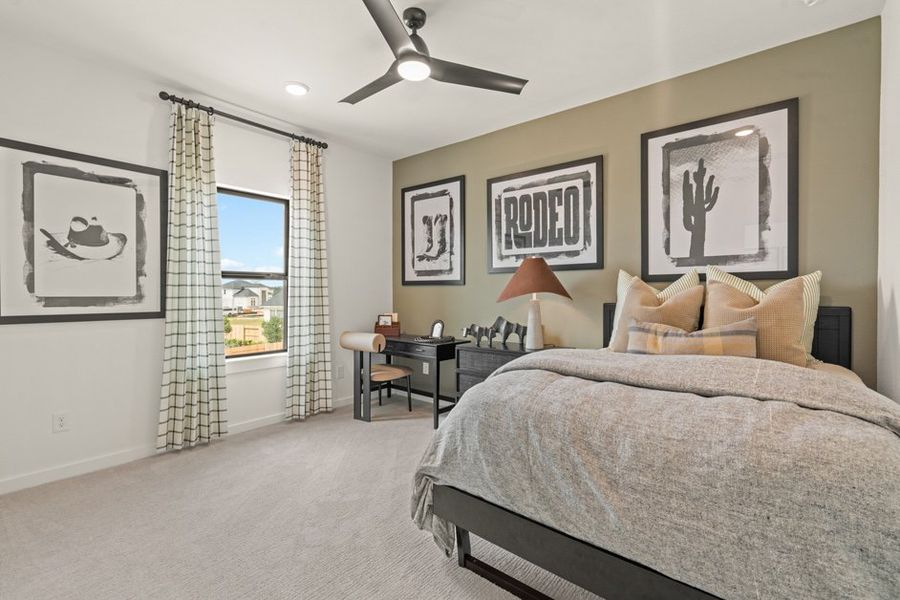 Furnished interior view inside a new home in Legacy Prairie at Katy Court 60', Katy (Image 29).
