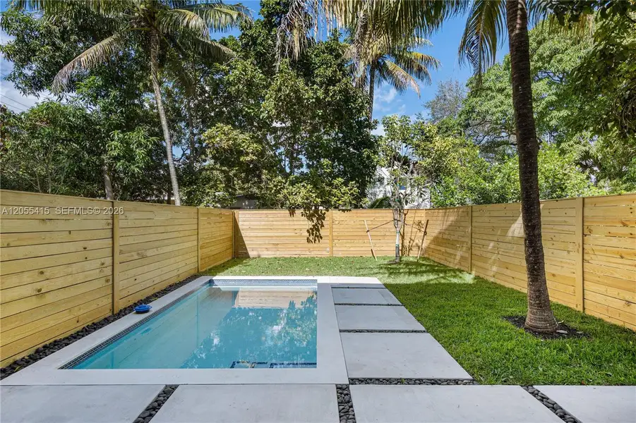 Exterior details and patio area of a home in , Miami (Image 3). Exterior details and patio area of a home in , Miami (Image 3).