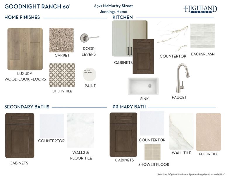 Sample of building materials used in homes in Goodnight Ranch, Austin (Image 13). Sample of building materials used in homes in Goodnight Ranch, Austin (Image 13).