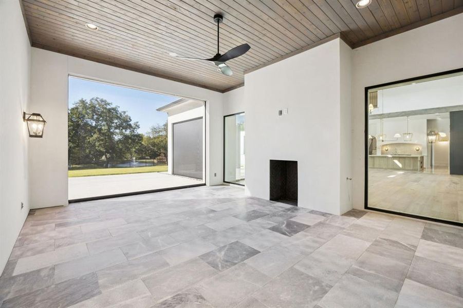 Exterior details and patio area of a home in , Westlake (Image 4). Exterior details and patio area of a home in , Westlake (Image 4).