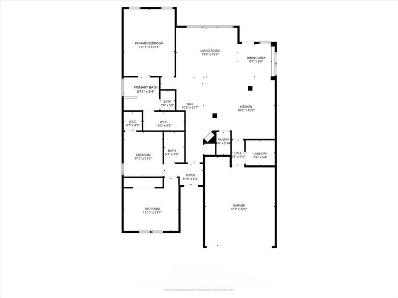 2D floor plan layout of this home in Silo Mills, Joshua, TX (Image 5).