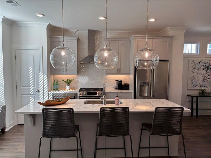 Furnished interior view inside a new home in Brackley Townhomes, Cumming (Image 76). Furnished interior view inside a new home in Brackley Townhomes, Cumming (Image 76).