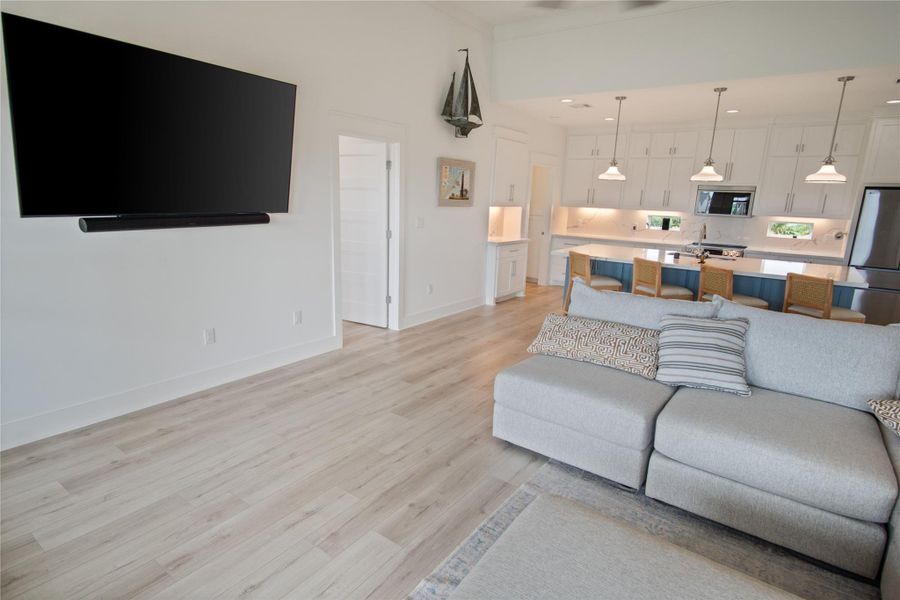 Furnished interior view inside a new home in , Crystal Beach (Image 15). Furnished interior view inside a new home in , Crystal Beach (Image 15).