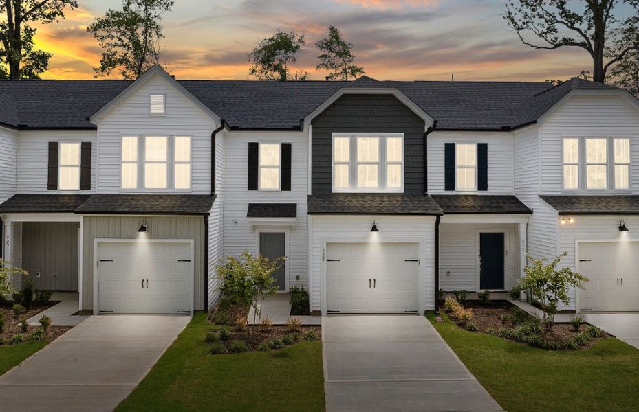 Front exterior of a new home in Poets Walk, Whitsett, NC, highlighting curb appeal (Image 32).