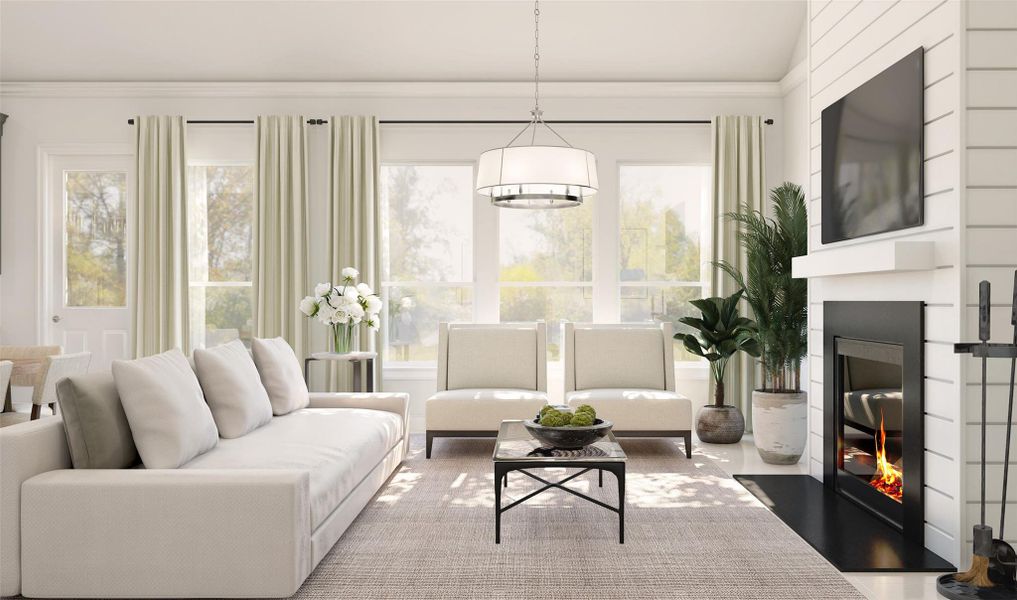 Cozy great room (*Artist rendering used for illustration purposes only.) Cozy great room (*Artist rendering used for illustration purposes only.)