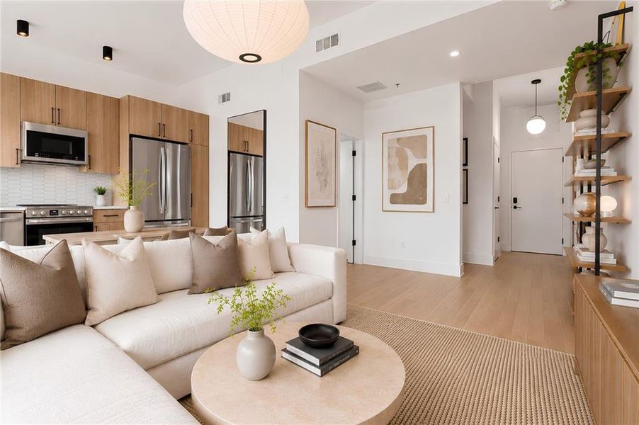 Furnished interior view inside a new home in , Atlanta (Image 18).