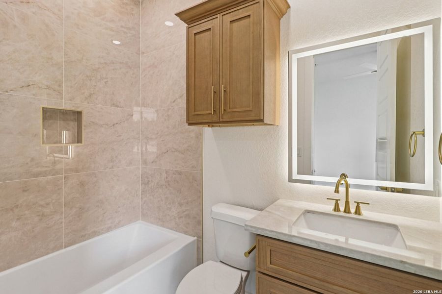 Furnished interior view inside a new home in , Fischer (Image 5).