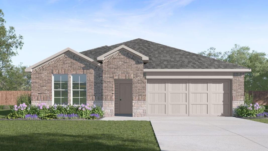 Representative exterior photo of a completed home built from the Cali by D.R. Horton in Augusta Square, Fort Worth, TX (Image 19).