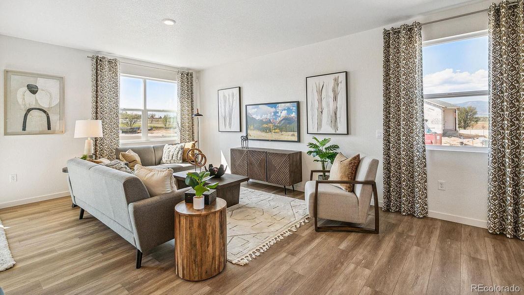 Furnished interior view inside a new home in The Ridge at Lorson Ranch, Colorado Springs (Image 20).