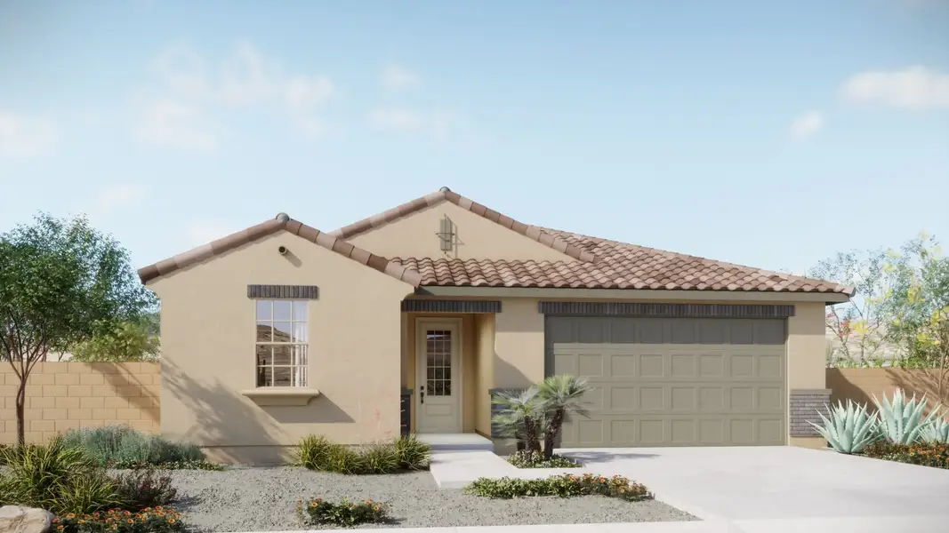 Representative exterior photo of a completed home built from the Capri by Mattamy Homes in Covena Pointe, Tucson, AZ (Image 3).