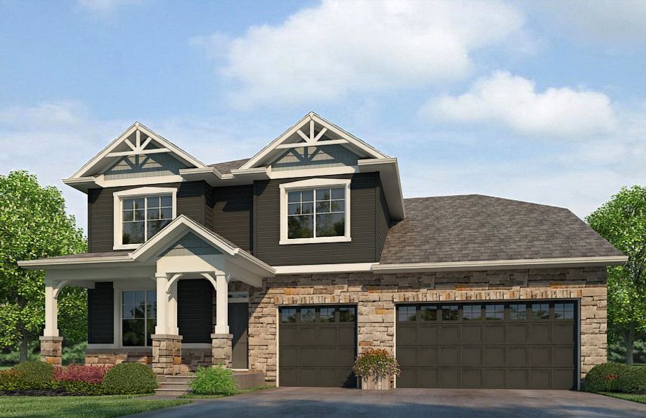 Representative exterior photo of a completed home built from the Branson by D.R. Horton in Vantage, Berthoud, CO (Image 2).