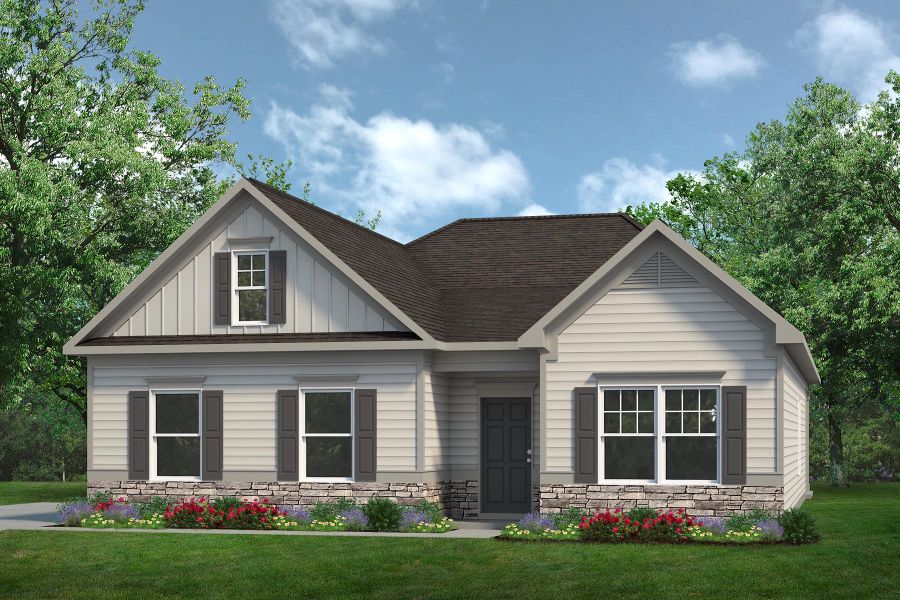 The Langford C Side Entry Garage