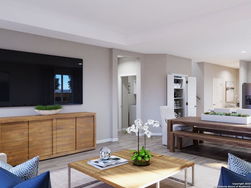 Furnished interior view inside a new home in Hunters Ranch, San Antonio (Image 13). Furnished interior view inside a new home in Hunters Ranch, San Antonio (Image 13).