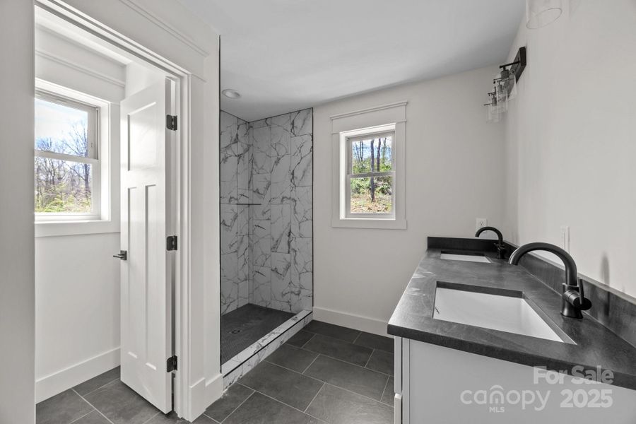 Primary bath with double vanities Primary bath with double vanities