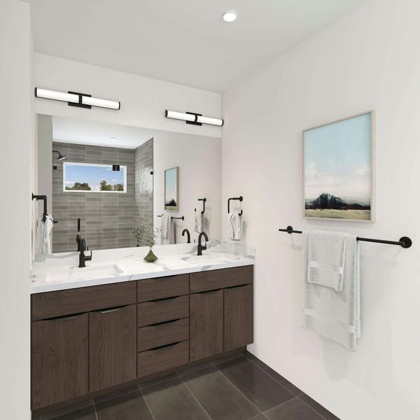 Furnished interior view inside a new home in , Denver (Image 7).
