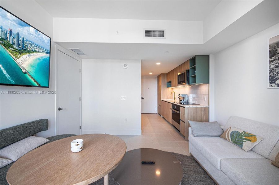 Furnished interior view inside a new home in , Miami (Image 10).