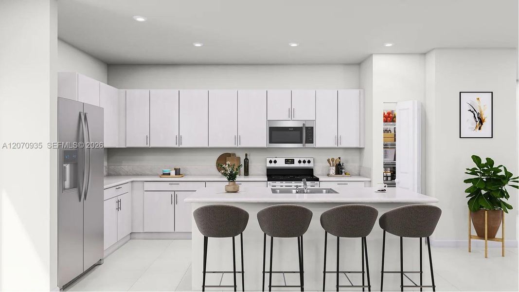 Furnished interior view inside a new home in , Miami (Image 3).