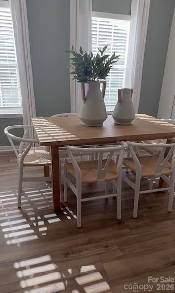 Breakfast table in kitchen - model home photos