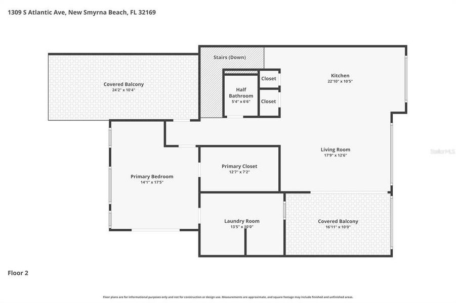 2D floor plan layout of this home in , New Smyrna Beach, FL (Image 9).
