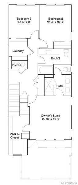 2D floor plan layout of this home in Parterre, Thornton, CO (Image 3).