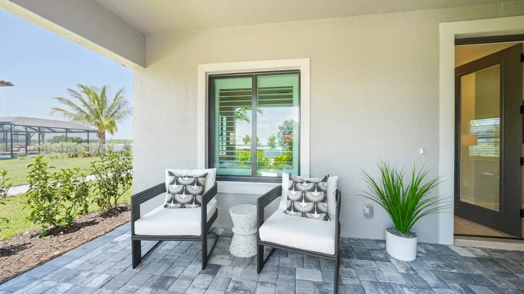 Representative exterior details of a home built from the Meadow Brook by Neal Communities in SkySail, Naples (Image 3).