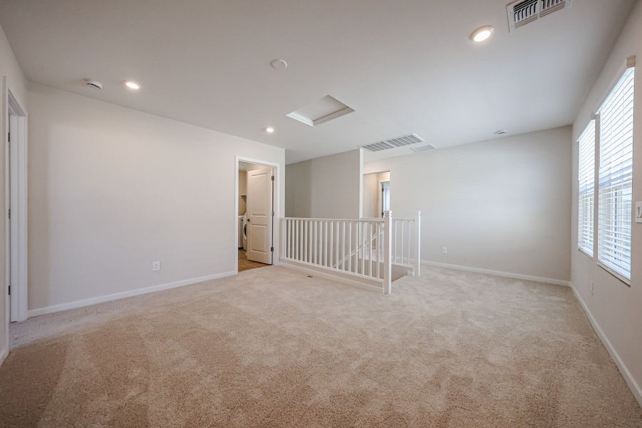 A large empty room. A large empty room.