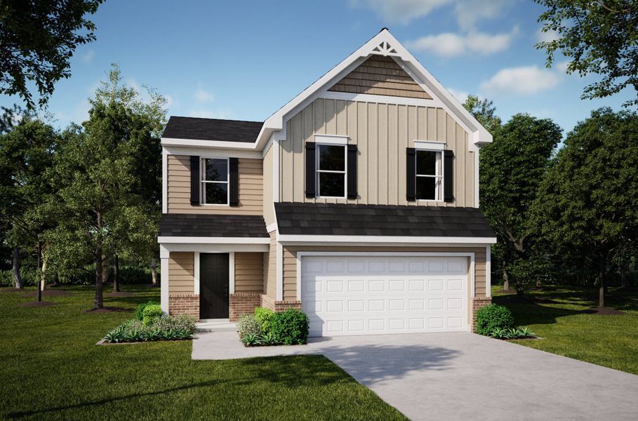 Representative exterior photo of a completed home built from the Lavender by Maronda Homes in Lake Deer Estates, Haines City, FL (Image 5).