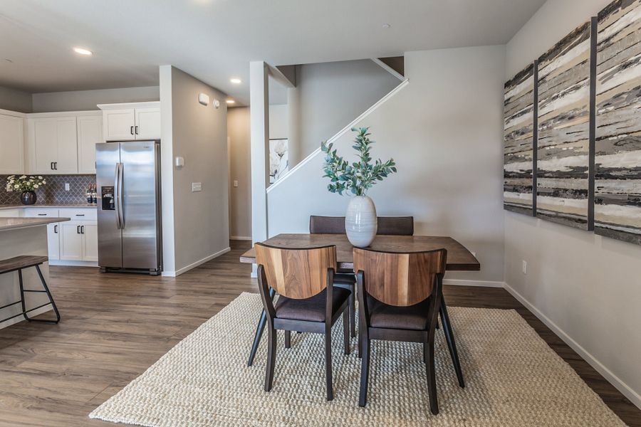 Representative furnished interior of a home built from the Telluride 1A by Hartford Homes in Timnath Ranch Townhomes, Timnath (Image 8).