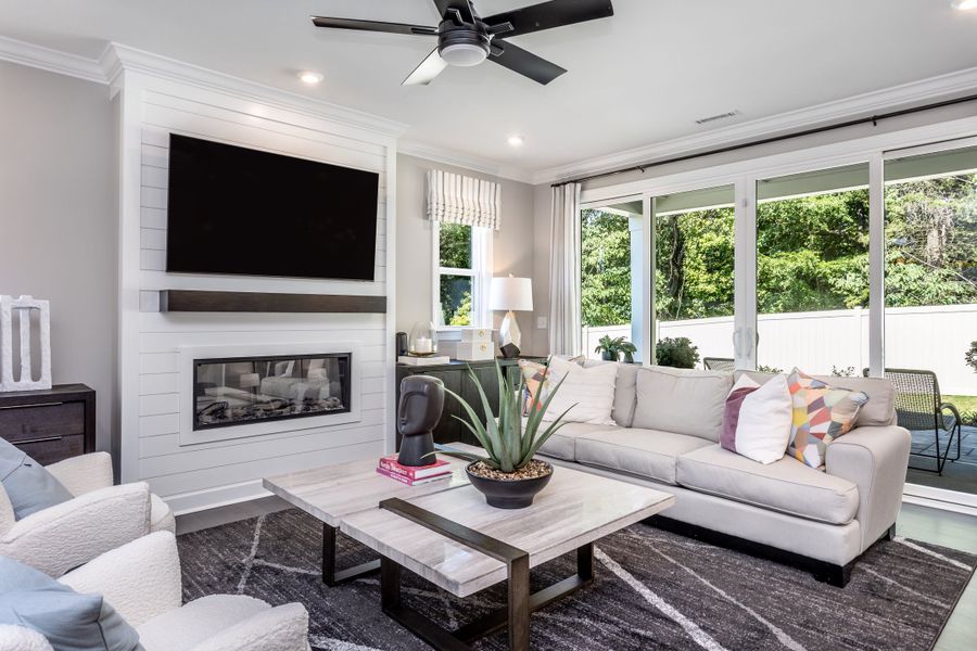 Representative furnished interior of a home built from the Rowan by Tri Pointe Homes in The Townes at Willow Park, Cary (Image 7).