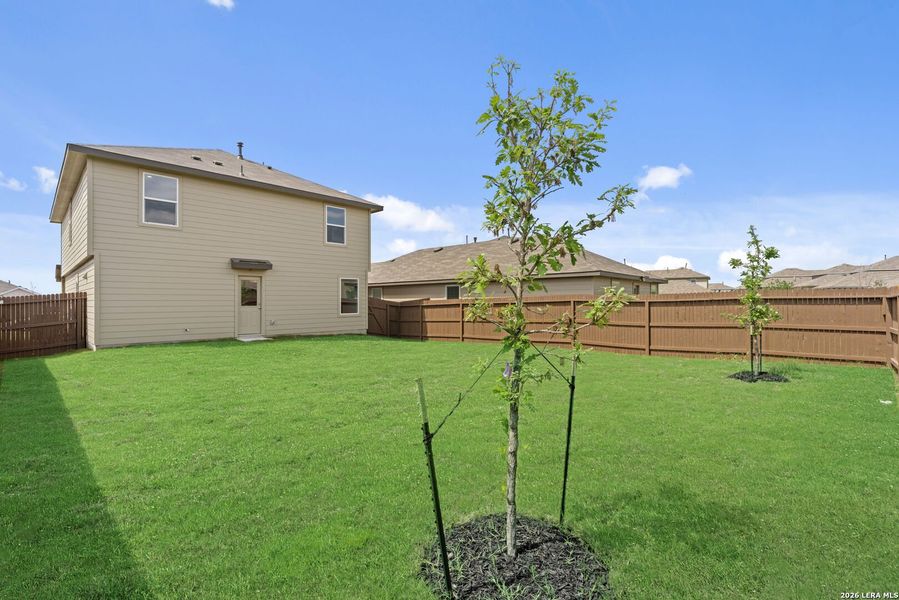 Exterior details and patio area of a home in Avenida, Converse (Image 2).