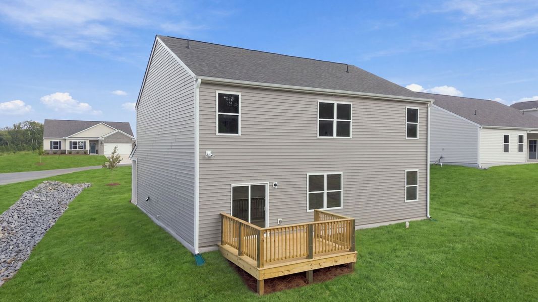Exterior details and patio area of a home in Beaver Dam Crossing, Bailey (Image 19).
