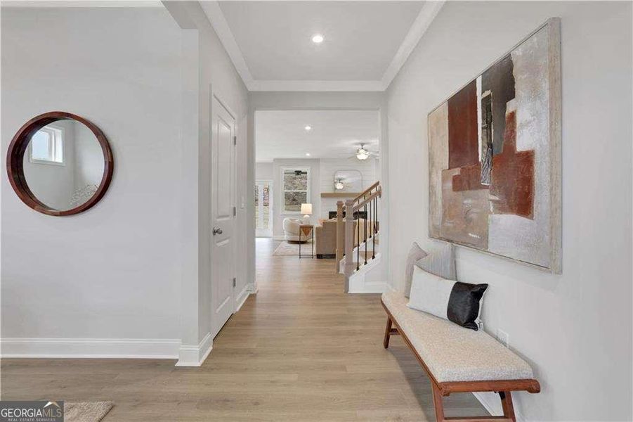 Furnished interior view inside a new home in The Paddocks at Doc Hughes, Buford (Image 7).