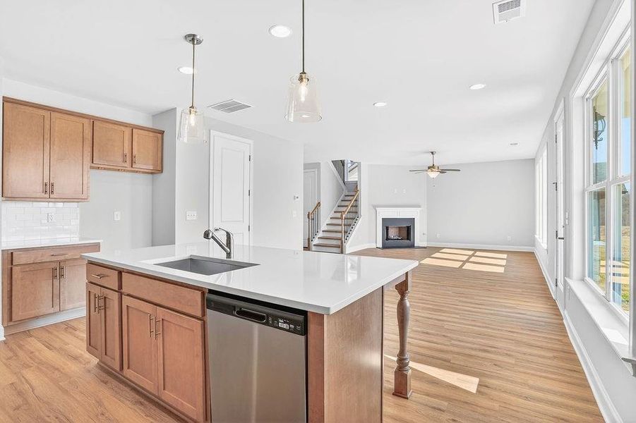 Furnished interior view inside a new home in , Homer (Image 9). Furnished interior view inside a new home in , Homer (Image 9).