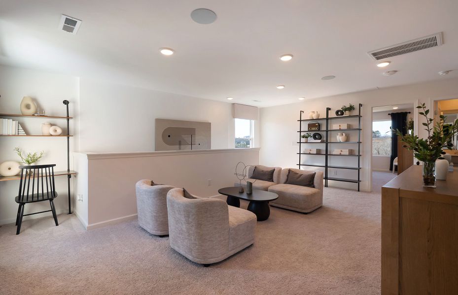 Furnished interior view inside a new home in Highlands of Carter's Station, Columbia (Image 7). Furnished interior view inside a new home in Highlands of Carter's Station, Columbia (Image 7).