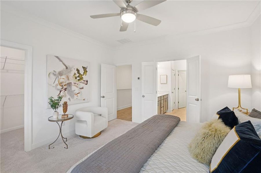 Furnished interior view inside a new home in Palisades Townhomes, Cumming (Image 24).