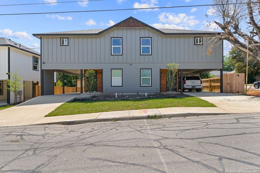 Front exterior of a new home in , San Antonio, TX, highlighting curb appeal (Image 13).