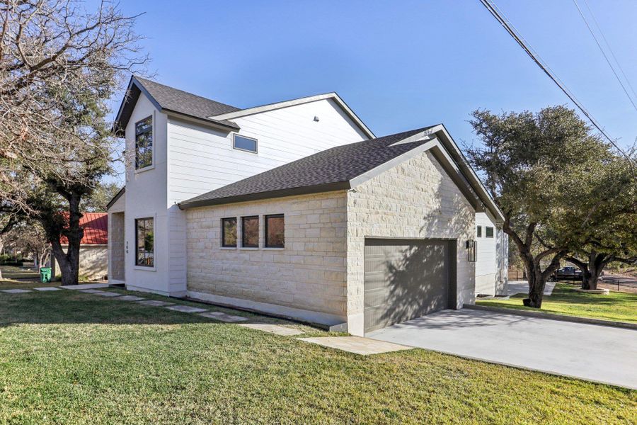 Functional convenience is a priority with a spacious one-car garage that provides secure storage and vehicle protection.