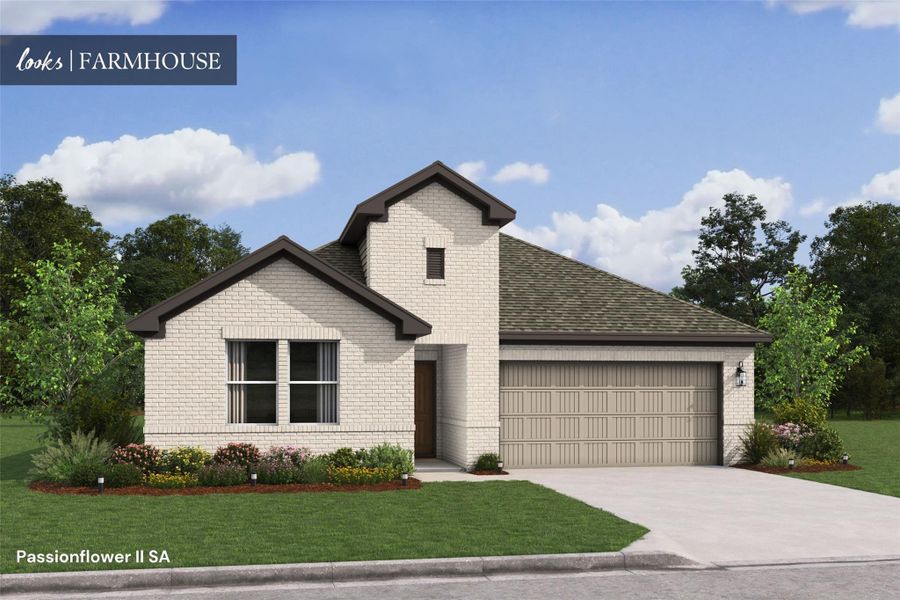 Charming Passionflower II design by K. Hovnanian Homes in elevation SA built in Aspire at The Hills of Town Creek. Charming Passionflower II design by K. Hovnanian Homes in elevation SA built in Aspire at The Hills of Town Creek.
