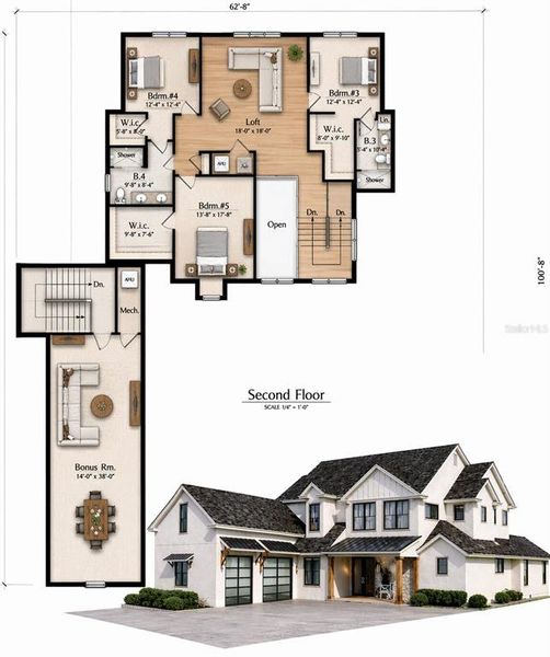 2D floor plan layout of this home in , Belle Isle, FL (Image 3). 2D floor plan layout of this home in , Belle Isle, FL (Image 3).