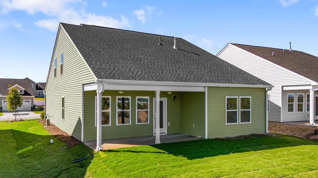 Exterior details and patio area of a home in Fieldstone, Lexington (Image 21). Exterior details and patio area of a home in Fieldstone, Lexington (Image 21).