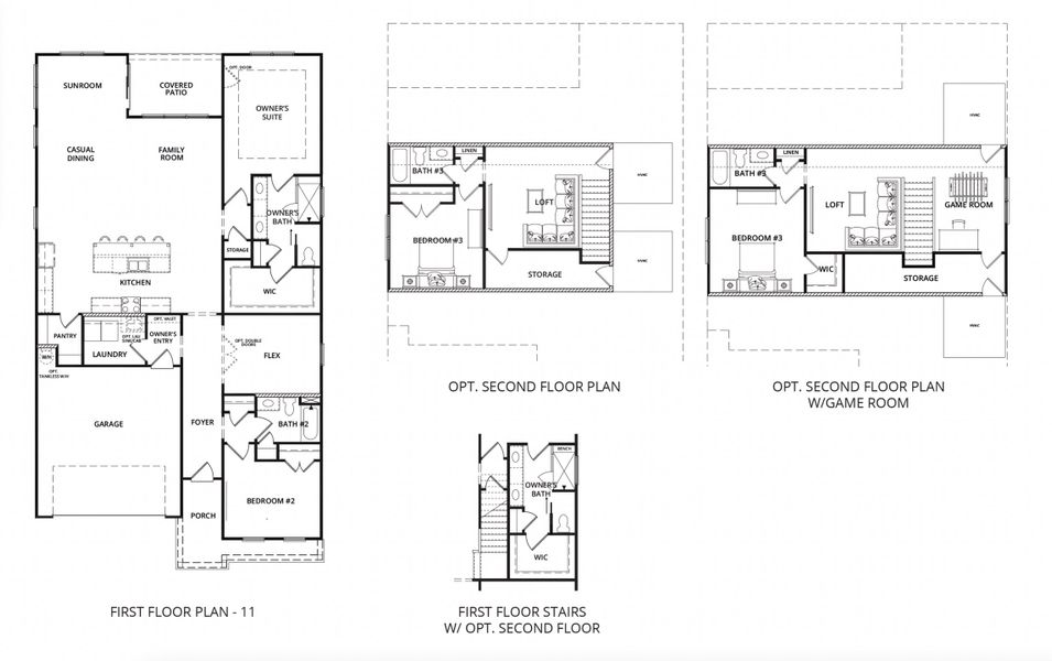 2D floor plan layout for the Venice by Brock Built in The Reserve at Bells Ferry, Kennesaw, GA (Image 4).