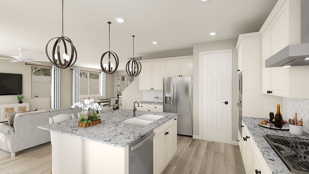 Representative furnished interior of a home built from the Vineyard Plan 3004 by Tri Pointe Homes in Waterston Central, Gilbert (Image 4). Representative furnished interior of a home built from the Vineyard Plan 3004 by Tri Pointe Homes in Waterston Central, Gilbert (Image 4).