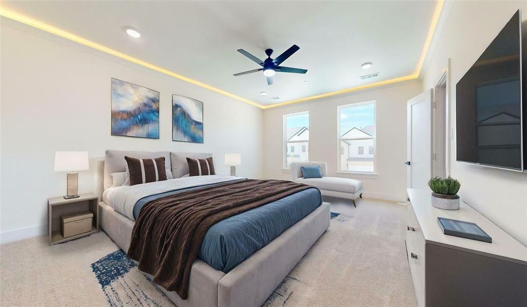 Furnished interior view inside a new home in , Irving (Image 4). Furnished interior view inside a new home in , Irving (Image 4).