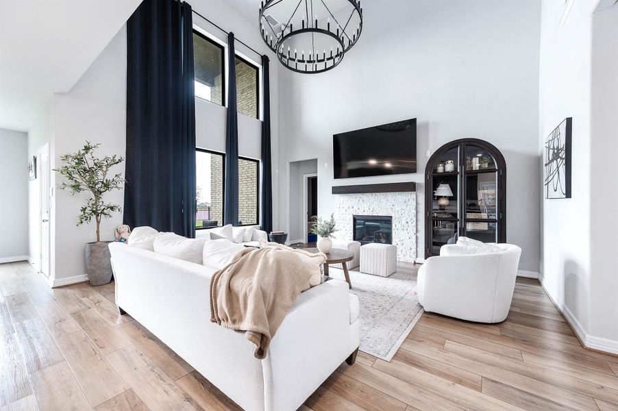 Furnished interior view inside a new home in Sunterra 60ft, Katy (Image 15). Furnished interior view inside a new home in Sunterra 60ft, Katy (Image 15).