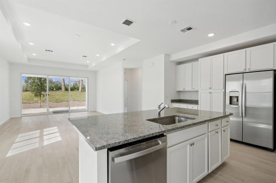 Kitchen, Dining Area & Great Room
