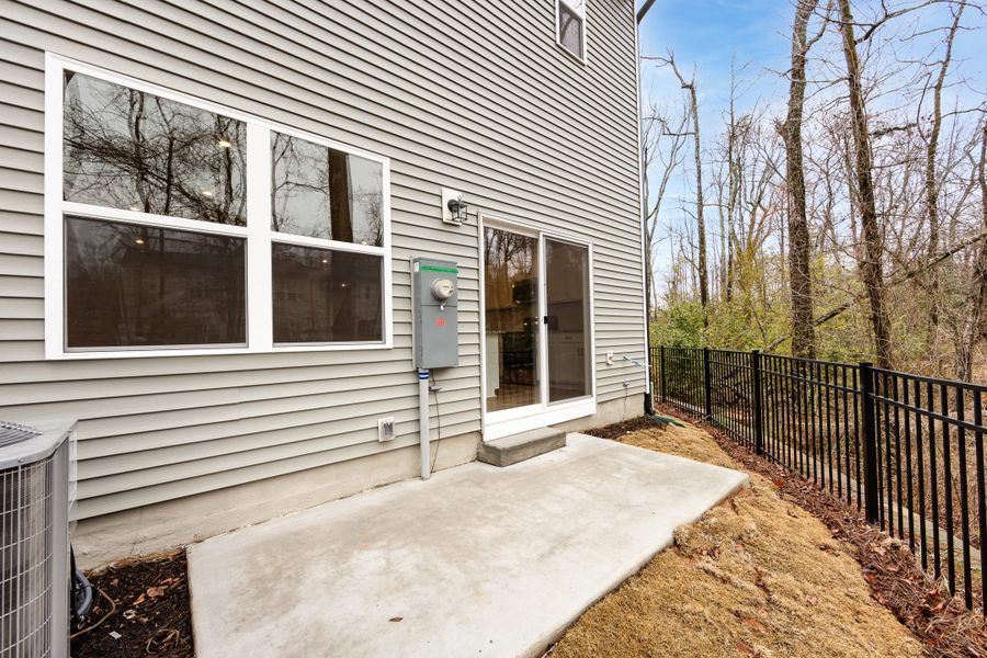 Exterior details and patio area of a home in Fifteen 15 Cannon, Charlotte (Image 4).