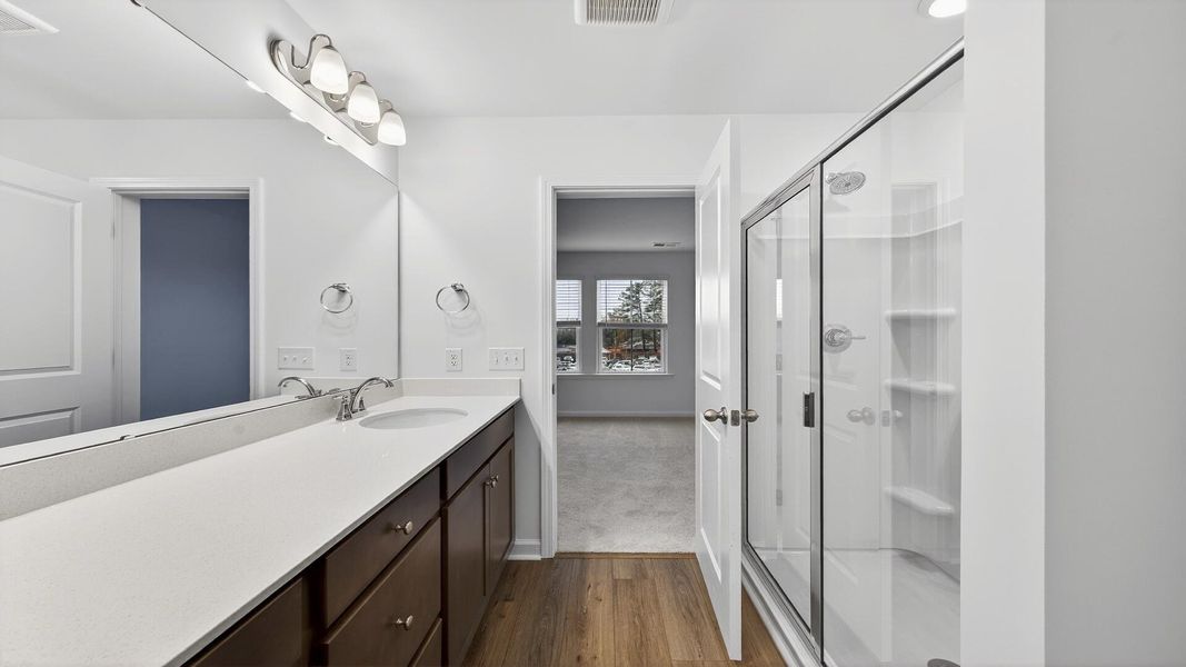 Furnished interior view inside a new home in Clear Springs Townhomes, North Charleston (Image 5).