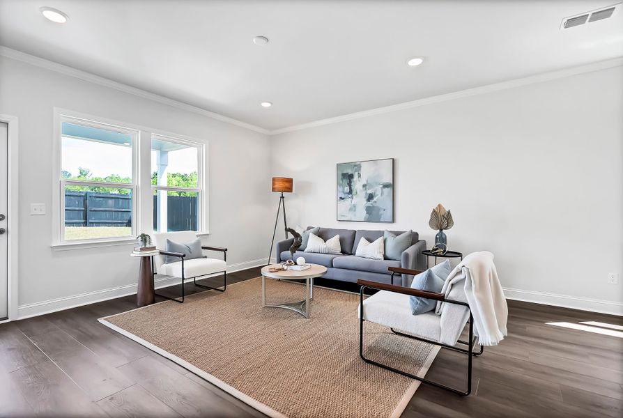 Furnished interior view inside a new home in Monroe Preserve, Chapin (Image 41).