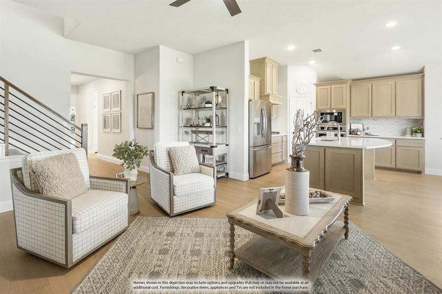 Furnished interior view inside a new home in Sunrise at Garden Valley, Waxahachie (Image 7). Furnished interior view inside a new home in Sunrise at Garden Valley, Waxahachie (Image 7).