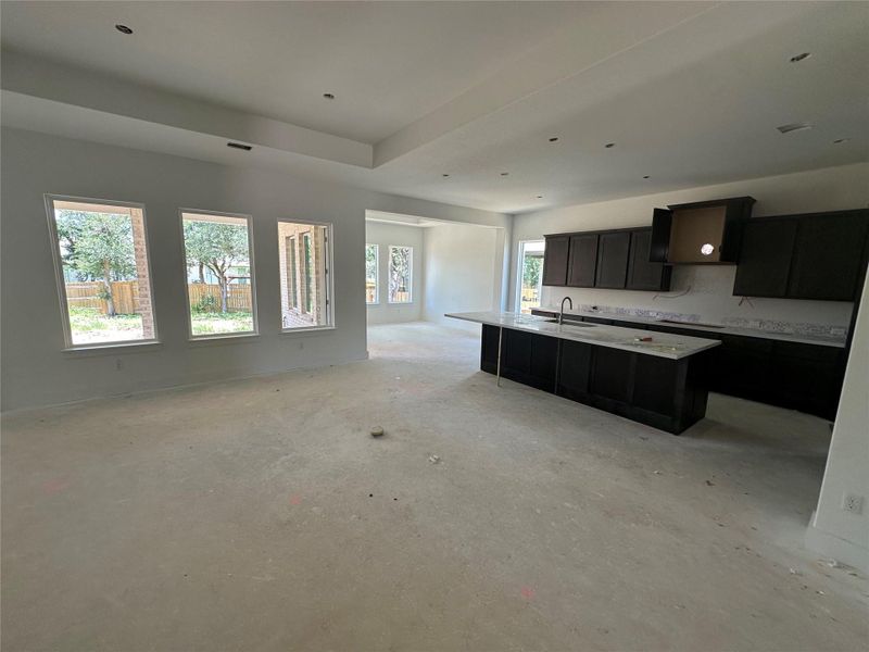 Light & Bright Open Concept Kitchen & Family Room